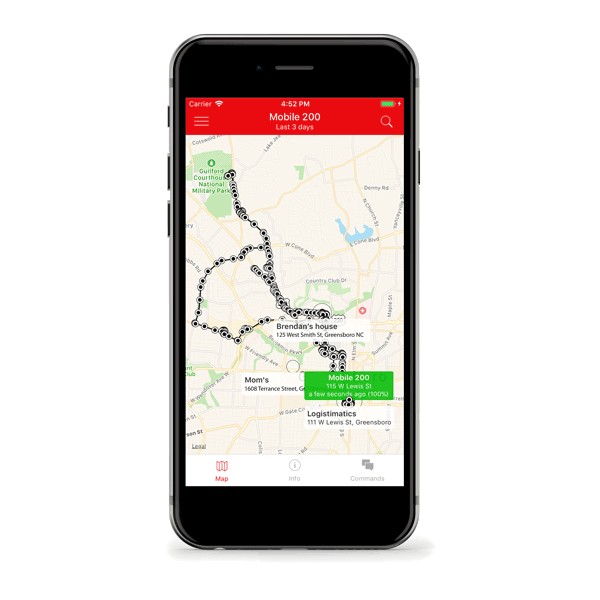 Qbit-tracking-locator met behulp van een smartphone